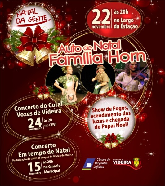 Prefeitura e CDL Videira inauguram decoração natalina com Show da Família Horn e Casa do Papai Noel Prefeitura e CDL Videira inauguram decoração natalina com Show da Família Horn e Casa do Papai Noel
