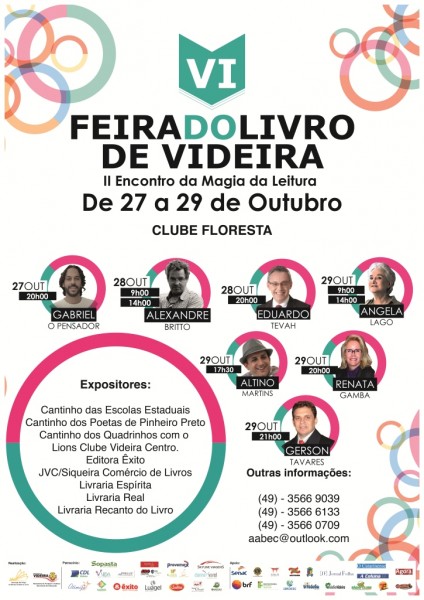 CDL é parceira da 6ª Feira do Livro de Videira CDL é parceira da 6ª Feira do Livro de Videira